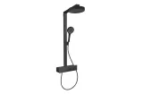 Душова система Rainfinity Showerpipe 250 1jet EcoSmart з термостатом ShowerTablet 350, Matt Black (28742670)