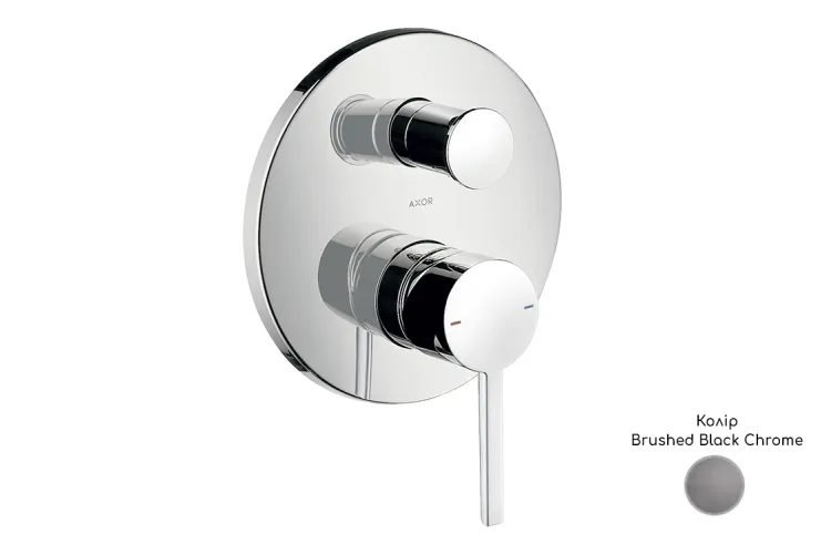 Змішувач Axor Starck Lever прихованого монтажу ванна/душ, Brushed Black Chrome 10414340 зображення 1