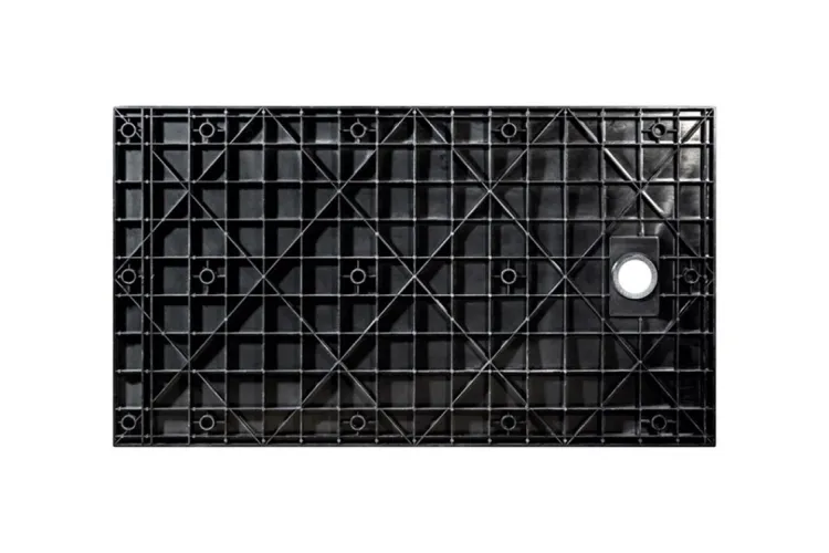 Піддон прямокутний VEXO MARBLE 160х90 чорний + сифон зображення 3