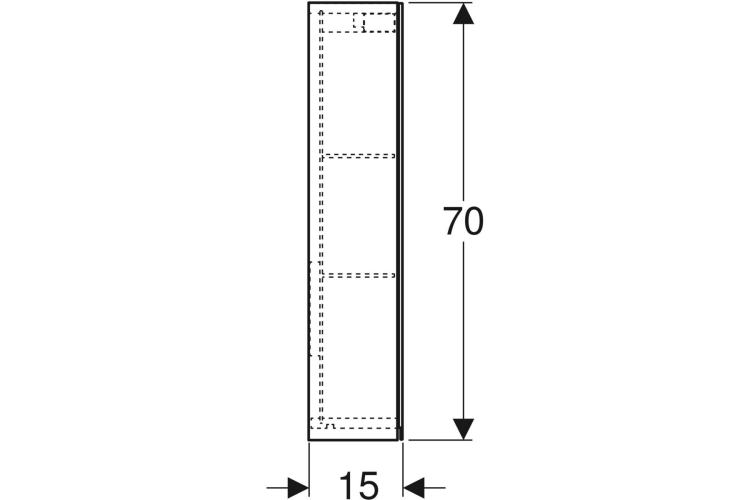 Дзеркальна шафа OPTION 90 см з підсвіткою і двома дверима (500.583.00.1) image 5