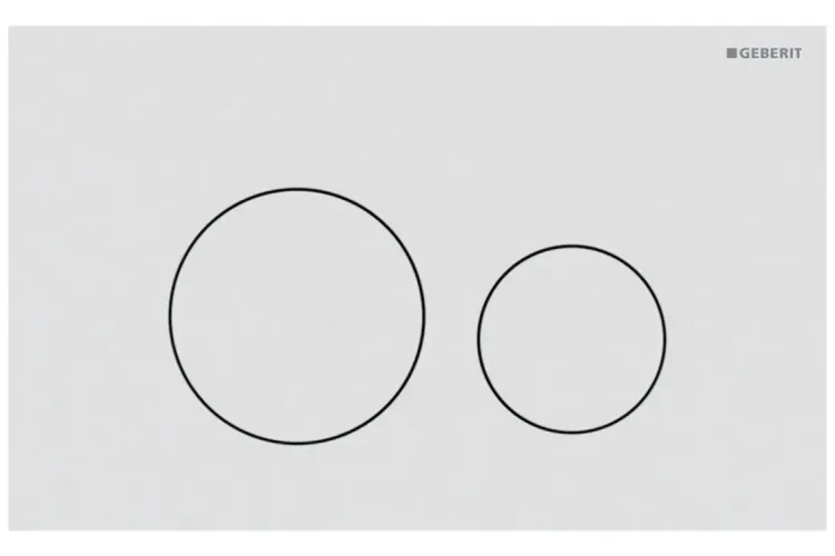 Кнопка змиву Sigma 40 round, подвійний змив, білий/матовий (115.628.JT.1) зображення 1