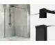 Душова кабіна walk in VELIO BLACK 120x200 скло clear ACTIVE SHIELD 8мм