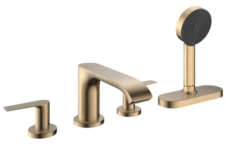 Змішувач Vivenis врізний на край ванни 4 отв з sBox, Brushed Bronze (75444140) image 1