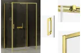 Душова кабіна PRIME LIGHT GOLD RIGHT 100x100x200 прозоре скло ACTIVE SHIELD 6мм