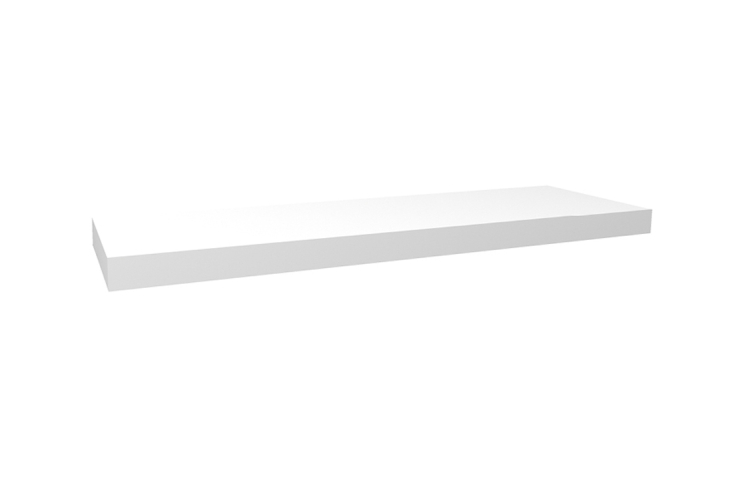 Прямокутна полиця (біла) 120x40x6h з матеріалу KRION (з рамою для кріплення до стіни) (100142237) image 1