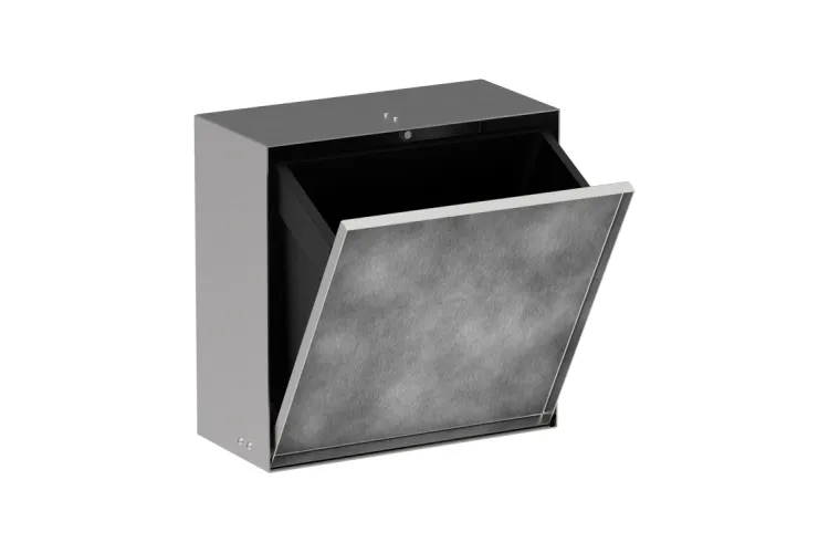 XtraStoris Rock Вбудов.відро д/сміття 6л з дверцятами, під плитку 30х30х14см, Brushed Stainless Steel (56090800) зображення 1