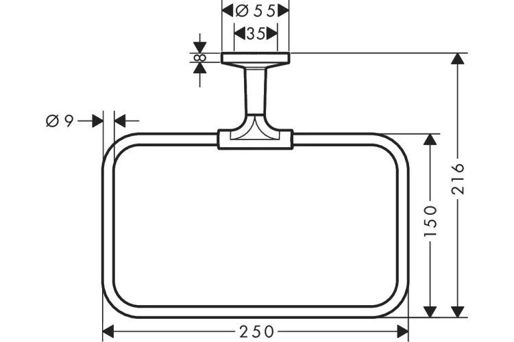 Кільце для рушників Axor Universal Circular, Chrome (42823000) image 3