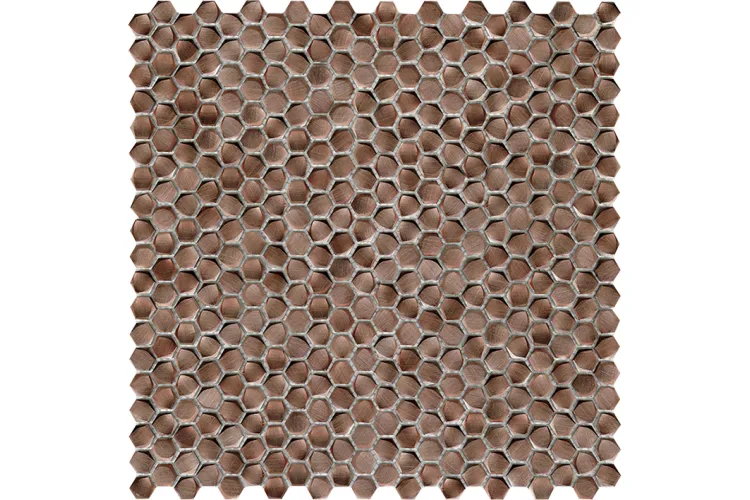 G150 GRAVITY ALUMINIUM HEXAGON COPPER 30,7x30,4 (мозаїка) зображення 1