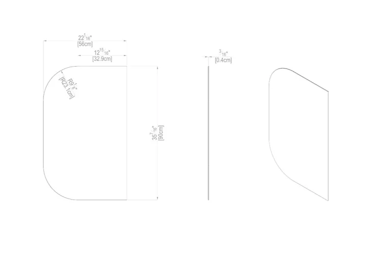 G171, Дзеркало MOTIF ліве 56x90 (100310255) image 3