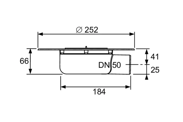 Корпус трапа TECEdrainpoint S DN50, низький для терас та балконів (3601401) зображення 2