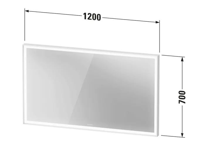 VITRIUM Дзеркало 70х120 з LED підсвіткою, Graphite matt (VT7383049490000) зображення 2