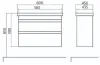 Тумба ВІНТАЖ 60 см з умивальником Frame, севілья зображення 6