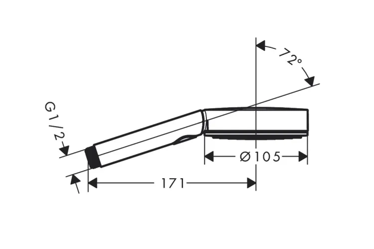 Ручний душ Pulsify Select Relaxation 105 3jet EcoSmart, Brushed Black Chrome (24111340) зображення 2