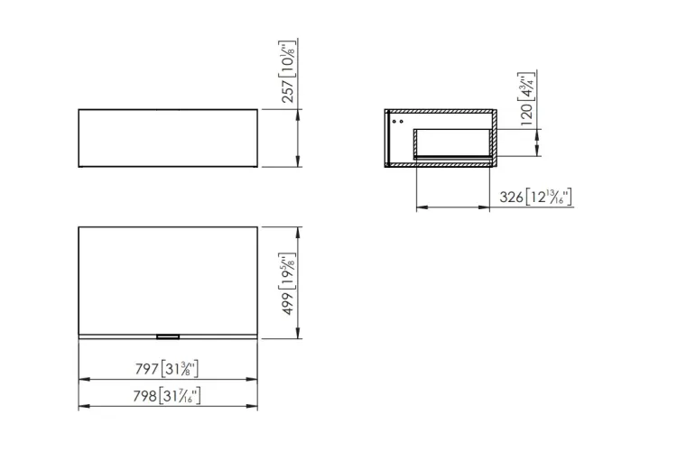 NATURAL, тумба підвісна 80x50x25,5 h., walnut origin (100298502) зображення 2
