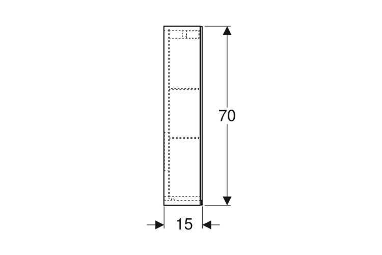 Дзеркальна шафа OPTION PLUS 75 см з підсвіткою і двома дверима (500.205.00.1) image 5