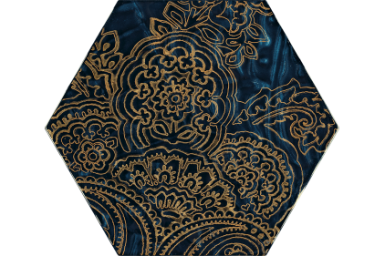 URBAN COLOURS BLUE INSERTO SZKLANE HEKSAGON B 19.8х17.1 декор (плитка настінна)