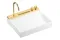 Умивальник Avalegra AquaUnit 580/475 без переливу QuickClean+ зі змішувачем Polished Gold Optic (22472990)