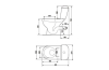 Унітаз-компакт МЕРІДА 331 М010 3/6, механічна зливна система, горизонтальний злив, боковий підвід + сидіння поліпропіленове повільнопадаюче зображення 3