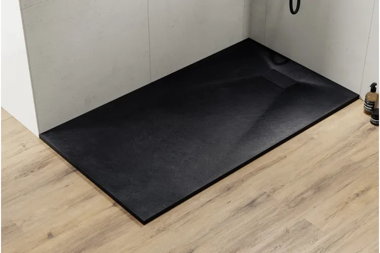 Піддон прямокутний VEXO BLACK 120х90 чорний + сифон зображення 4