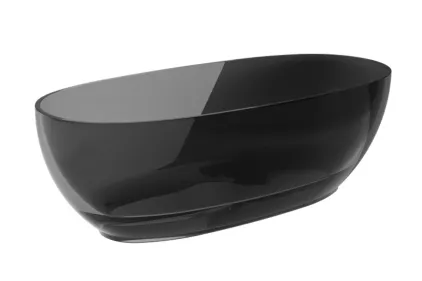 Ванна вільностояча MEXA 170х78 Carbon Grey, з сифоном клік-клак чорний мат