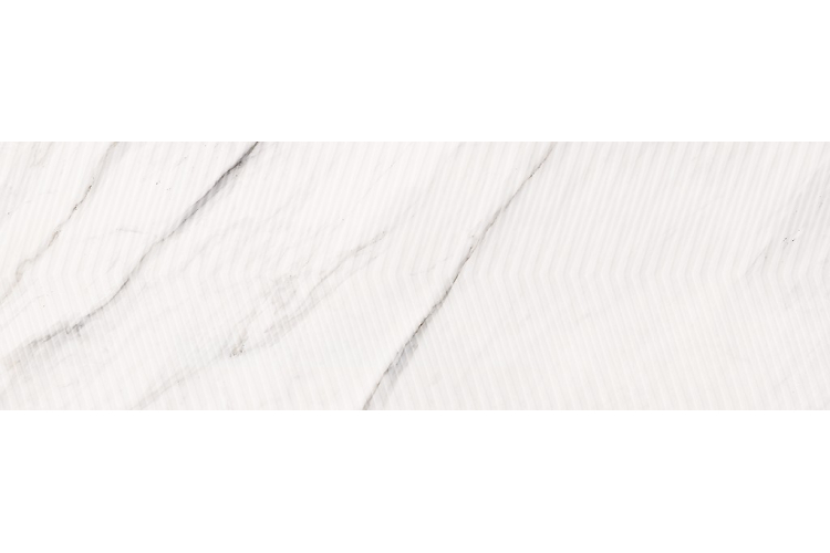 CARRARA CHIC WHITE CHEVRON STRUCTURE GLOSSY 29х89 (плитка настінна) зображення 1