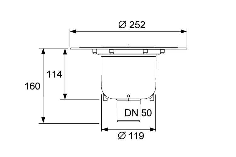 Корпус трапа TECEdrainpoint S DN50 вертикальний (3601600) зображення 2