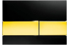 Панель змиву для унітазу TECEsquare: скло чорне, кнопки позолочені (9240808)