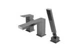 SQUARE, Зовн. частина врізного змішувача на борт ванни на 3 отвори, brushed titanium (100284660)