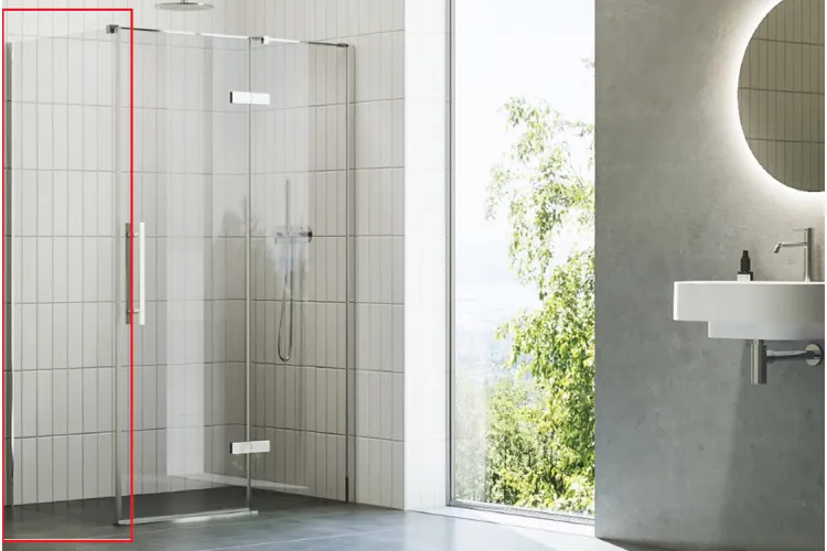 Нерухома стінка COOL! COPS-90 Хром Transparent, X9VV70A00Z1 зображення 1