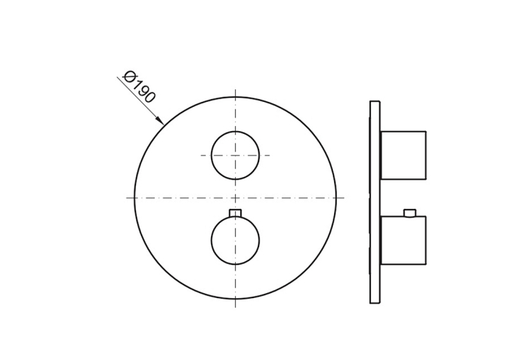 RONDO Зовнішня частина термостатичного змішувача smart box, хром (100124173) image 2