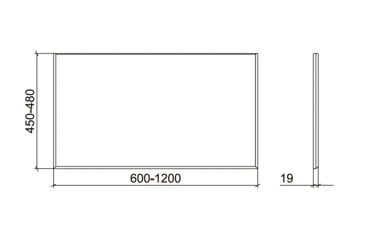Стільниця 120х48 (МДФ 19мм) чорна image 2