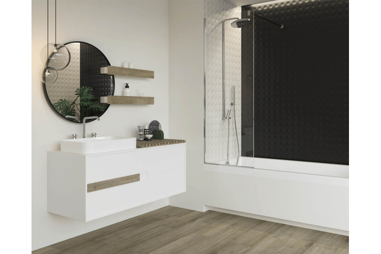 дизайн чорно-білої ванної кімнати плиткою PARADYZ MODUL/PURIOПОМПЕЇ. Фото 5