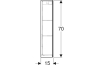 Дзеркальна шафа OPTION 90 см з підсвіткою і двома дверима (500.583.00.1) зображення 5
