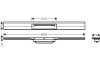 Верхня частина "RainDrain Flex" для душового трапу (пристінна) 800 мм Brushed Stainless Steel (56051800) зображення 3
