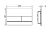 Панель змиву TECEsquare II Metal з двома клавішами Polished Black Chrome (9240837) зображення 2