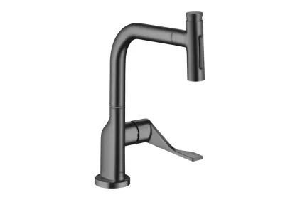 Змішувач Axor Citterio Select 230 2jet для кухні з витяжним виливом, Brushed Black Chrome (39863340)