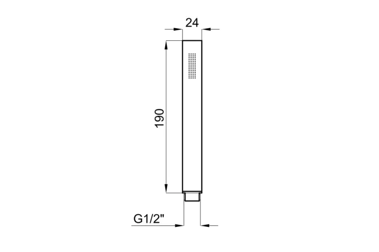 COMPLEMENTOS Ручний душ MINIMAL 190х24 мм, 1 позиція, чорний (100213256)  image 2