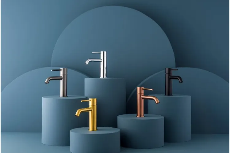 ROUND, Змішувач для умивальника 160 мм, керамічний картридж, d35 мм, аератор"plus", підключення 3/8", titanium (100355584) зображення 3