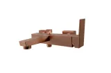 SQUARE, Зовнішня частина змішувача прихованого монтажу, ванна/душ, brushed copper (100284549) 