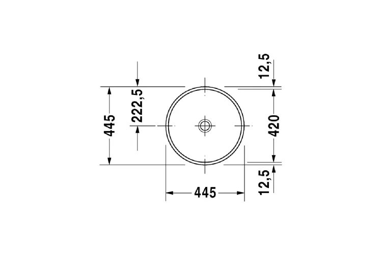 ARCHITEC Умивальник вбудований під стільницю D 42 см (0319420000) зображення 3