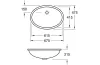EVANA Умивальник для установки під стільницю овальний 615х415 мм (61440001) зображення 3