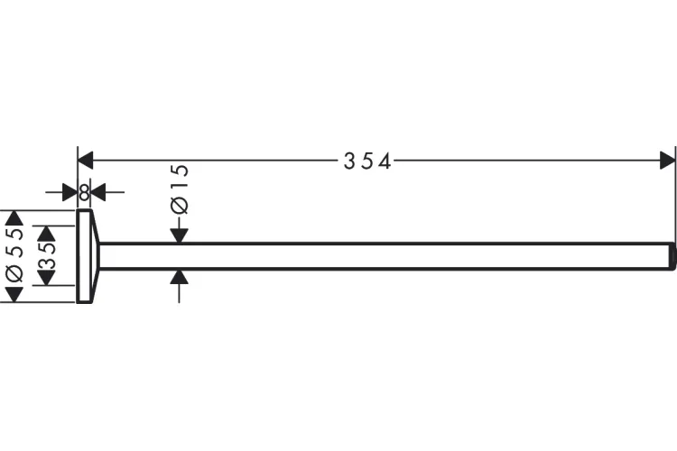 Рушникотримач 35.5 см одинарний нерухомий, Chrome (42826000) image 5