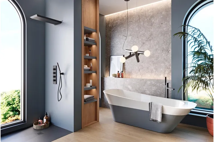 OXO, Верхній душ, функціі: дощ, каскад, підкл. 1/2", matt black (100284314) зображення 3