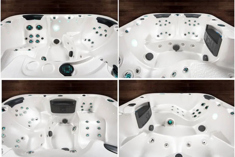 Спа-басейн NEON Gypsum/Chocolate 206х169х82 h (сходи,підіймач-кришка) image 4