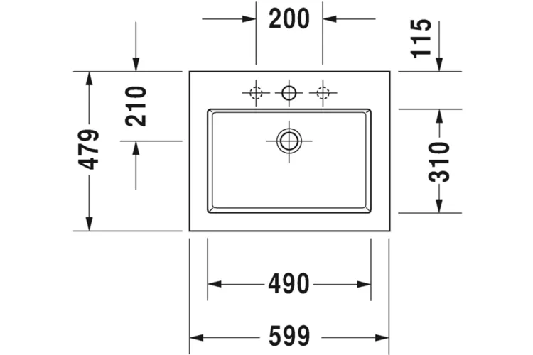 L-CUBE Комплект шафа з умивальником 60х48 см (LC6916O1818) білий матовий image 4