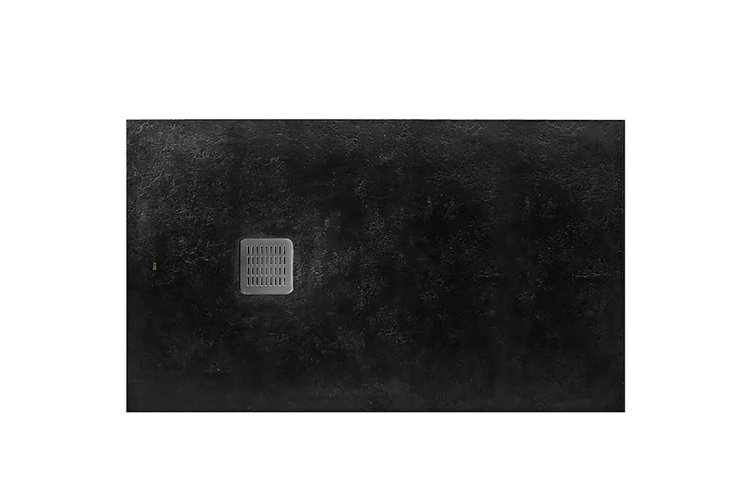 Піддон TERRAN 120х80 чорний, штучний камінь (з сифоном і трапом) AP014B032001400 зображення 1