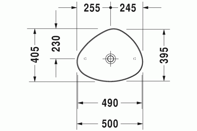 CAPE COD Умивальник на стільницю 50x40.5 см (2339503200) білий шовковисто-матовий image 2