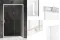 Двері для душу PRIME WHITE 130x200x200, прозоре скло ACTIVE SHIELD 6мм
