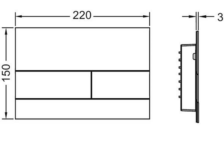 Панель змиву для унітазу TECEsquare II, біла матова (9240834) зображення 3