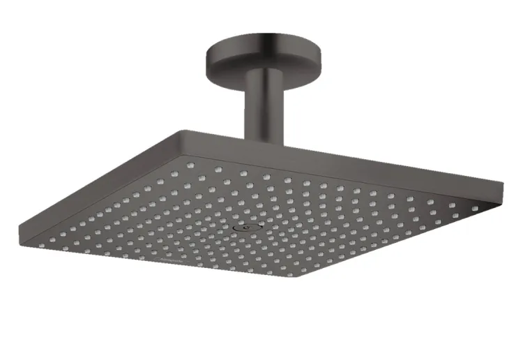 Верхній душ Raindance Select E 300 1jet Air EcoSmart з тримачем до стелі, Brushed Black Chrome (26251340) image 1